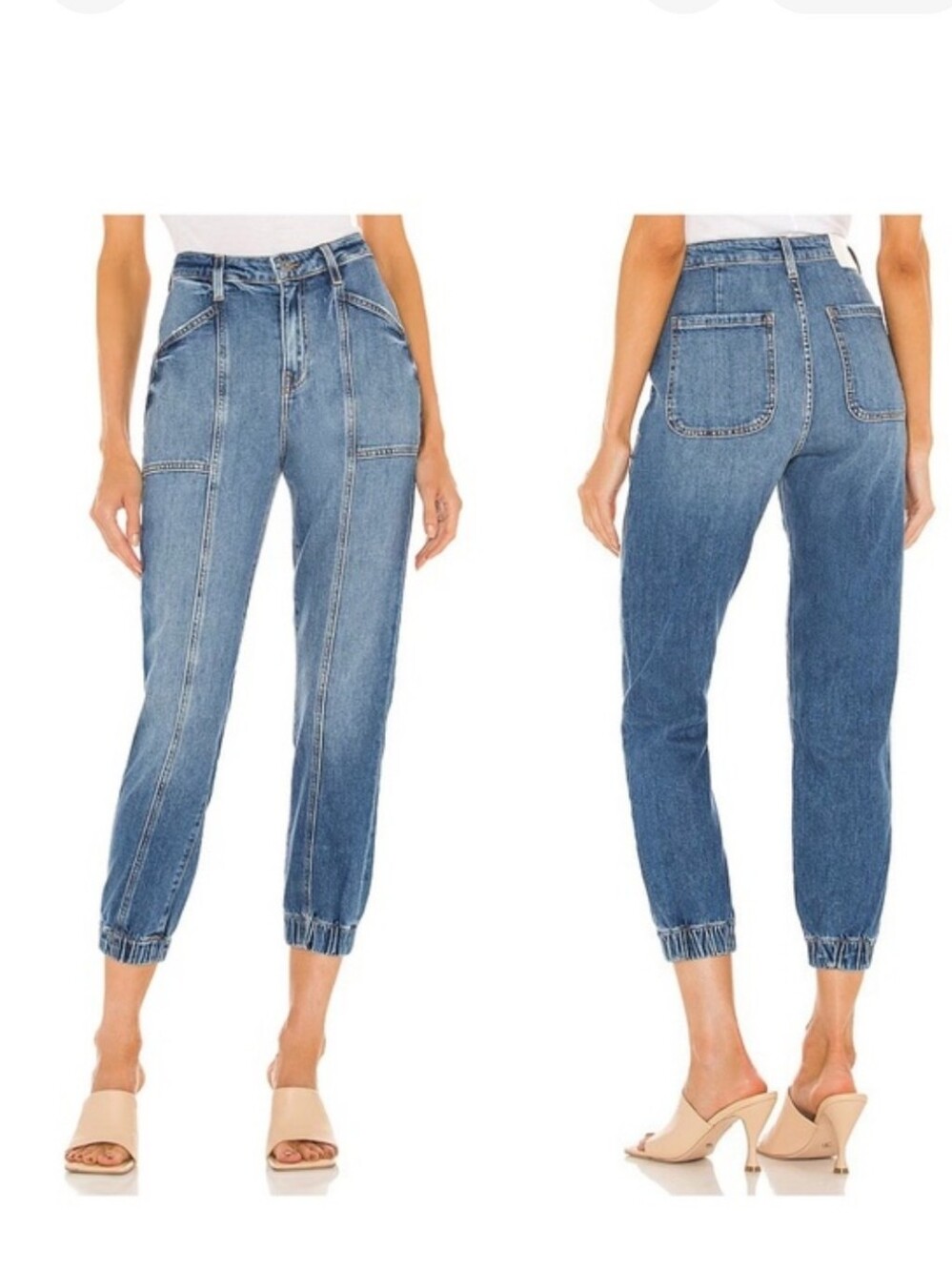 Jonathan Simkhai Wiley medium wash jogger denim jeans, Size 27
